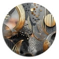 thumbnail image 2 of Designart "Marble Abstraction in Soft Colors III" Abstract Marble Metal Round Wall Decor, 2 of 5