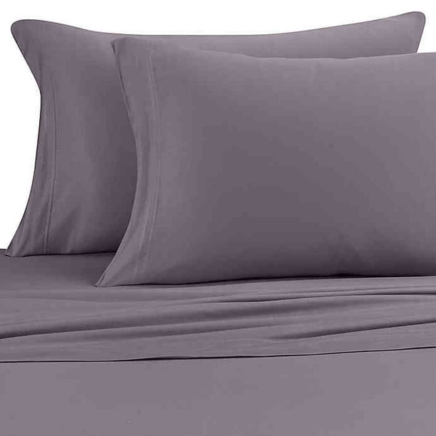 Pure Beech Jersey Knit Modal Queen Sheet Set in Charcoal