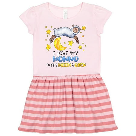 

Inktastic I Love my Nonno to the Moon and Back Cute Sheep Gift Toddler Girl Dress