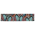 thumbnail image 2 of MKHERT Ornate Feathers Table Runner for Office Kitchen Dining Room Wedding Party 16x72 inch, 2 of 4