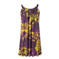 thumbnail image 4 of Pntutb Womens Summer Dresses Print Sleeveless Scoop Neck Sundress Casual Flowy Swing Beach Dresses Yellow XXL, 4 of 6