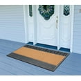 thumbnail image 2 of A1 Home Collections 36"×24" Natural Coir & Rubber Doormat - Decorative Welcome Design, Heavy Duty Coconut Fiber Entry Mat with Non-Slip Backing - Anti-Shed Treated, Low Profile Outdoor Front Door Mat, 2 of 7