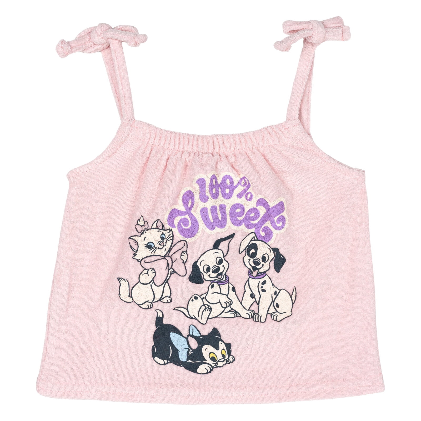 Disney Classics Baby Girls' 3-Piece Tank Top and Shorts Set Marie Figaro Pink
