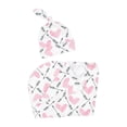 thumbnail image 3 of Newborn Baby Cartoon Swaddle Blanket Receiving Blanket Swaddle Wrap Hat Outfits, 3 of 9