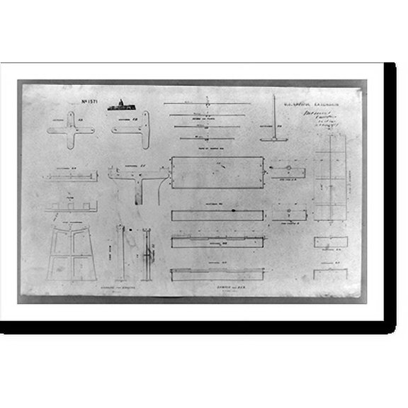 Historic Print, Saddles for boiler; damper and box, 18" x 24"