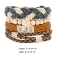 thumbnail image 2 of Miangastore Adjustable Braided Bracelet Hemp Rope 4Pack 2.4In Diameter, 2 of 9