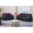 thumbnail image 2 of Beyan Chaise-lit Convertible en Faux Cuir Signature Bronx 35 Pouces en Noir/marron, 2 of 3