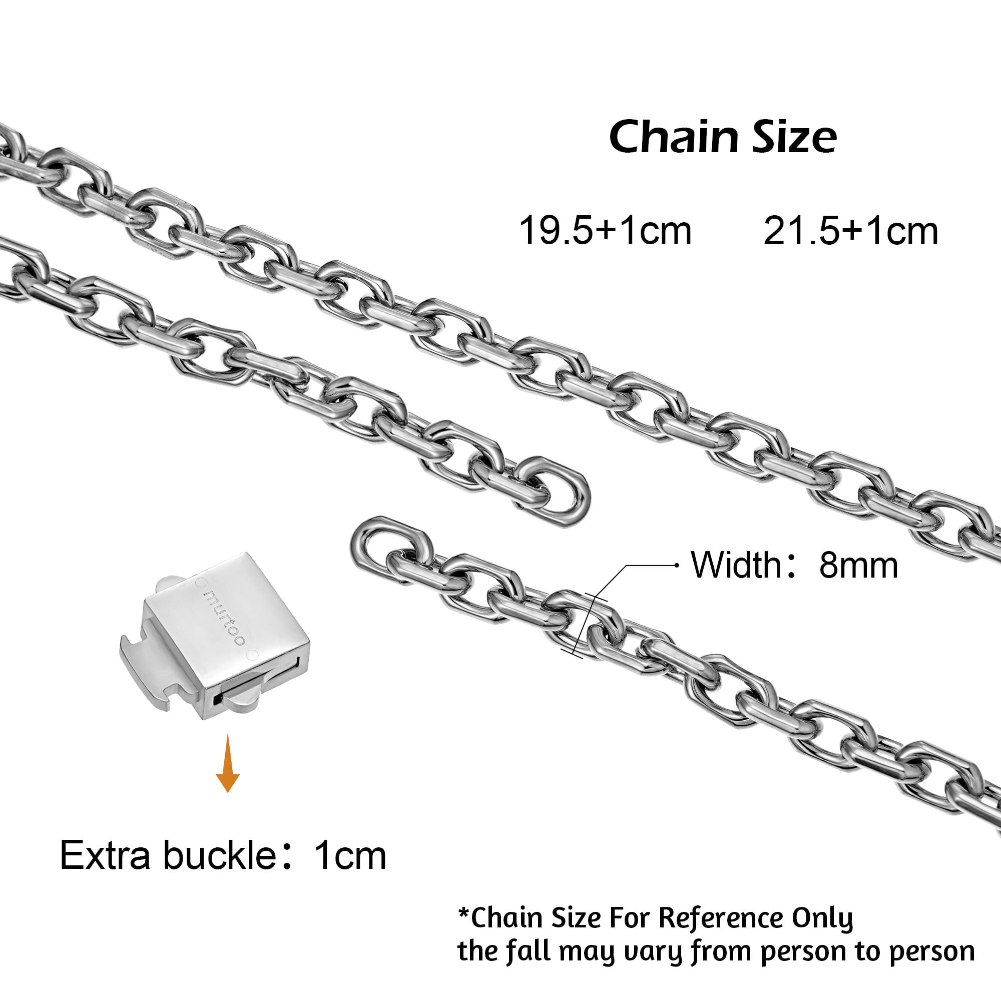 Murtoo Mens Bracelet for men 10mm steel bracelet