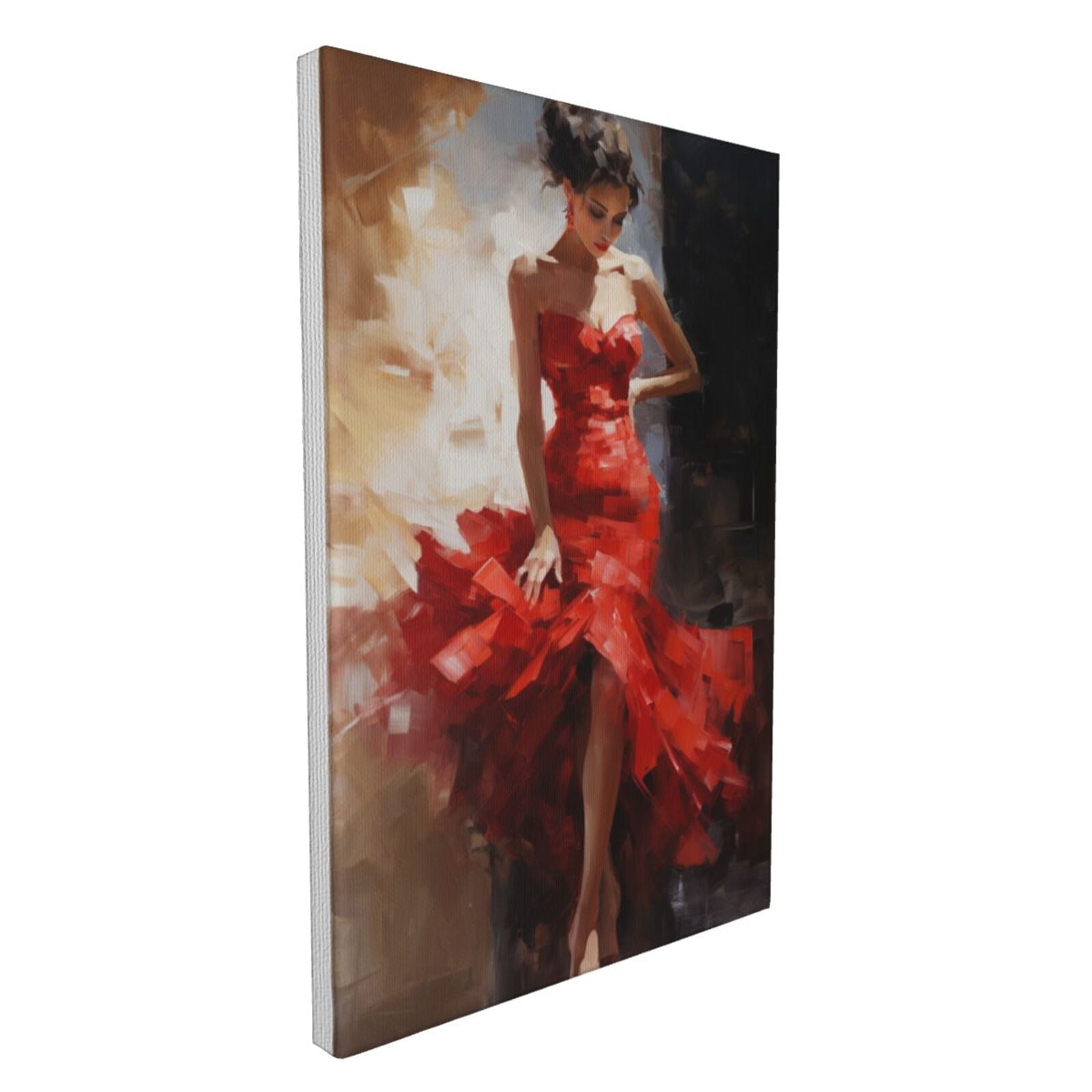 16x24 inch Canvas Paintings For Bedroom Woman In Red Dress,Home Room Decor Bedroom Accessory,Charm Woman In Red Dress Poster Prints,Gift For Lovers,Bedroom,Woman Cave,Bar,Cafes Wall Art Decor
