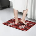 thumbnail image 4 of Red and Black Christmas Snowflake Flannel Non Slip Door Rugs,Washable Door Mats Indoor,Decorative Door Mats,Dirt-Resistant and Absorbent Doormat for Entrance,Bedroom,Kitchen,Bathroom,31.5"x17", 4 of 4