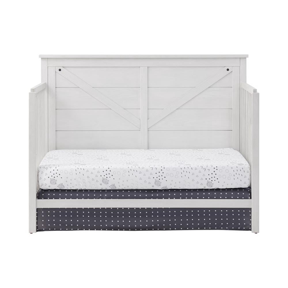 Oxford Baby Montauk 4-in-1 Convertible Crib, Barn White, GREENGUARD Gold Certified, Wooden Crib