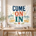 thumbnail image 5 of Come On In Quote with Gather Home Text, Warm Farmhouse Style for Farmhouse Decor Lovers, Welcome Wall Decor, Housewarming Gift, Tapestry Wall Hanging for Entryway and Living Room, 5 of 7