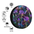 thumbnail image 4 of Naloa Starry Night Iris Field PVC Leather Spare Tire Wheel Cover Spare Tire Cover, for Car Truck SUV Camper Trailer Universal Fit(14-17in)-14 inch, 4 of 6