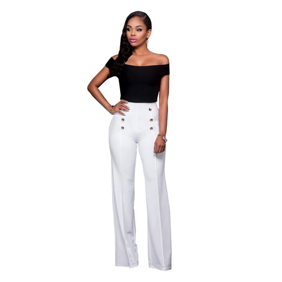 Women Flared Pants High Waisted Trousers Wide Leg Lounge Pants Slim Fit Loungewear