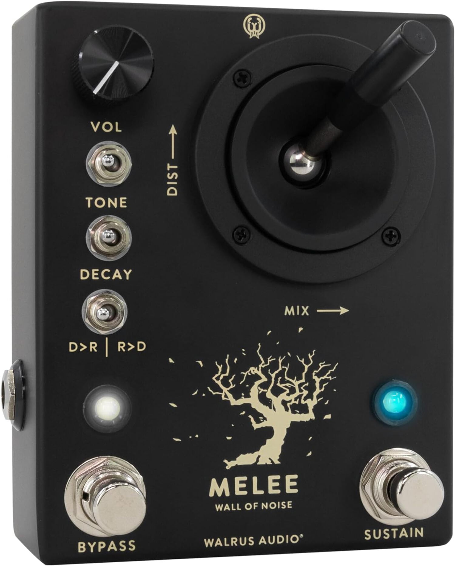Walrus Audio Melee Wall of Noise Reverb and Distortion Effects Pedal Black