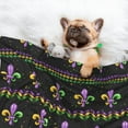 thumbnail image 3 of Sigee Mardi Gras Fleur de Lis for Pet Blanket for Dog Cat Puppy Blanket Cat Blankets for Small and Medium Pets-Small, 3 of 8