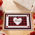 thumbnail image 1 of February 14th Festive Decorative Doormat Dirtproof And Wearproof Entryway Mat Bathroom Skidproof Mat, 1 of 6