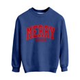 thumbnail image 5 of Kids Merry Christmas Sweatshirt Long Sleeve Crewneck Pullover Letter Print Top 3-14 Years, 5 of 5