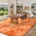 thumbnail image 2 of Janvonne 6x9 Fluffy Area Rugs for Living Room Bedroom,Soft Plush Fuzzy Shaggy Modern Rug for Kids Girls Boys Room Decor, Home Decor Aesthetic, Tie-dye Orange, 2 of 8