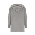 thumbnail image 5 of Brnmxoke Woman Fleece Pajama Set Sherpa Winter 3 Piece Crop Top Shorts Loungewear Sets Slouchy Plus Size Sleep Outfit Gray,XXXL, 5 of 6