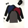 thumbnail image 3 of Mikrdoo Boys Comfy Raglan Long Sleeve T-Shirts, 3-Pack, Sizes 7-15, 3 of 7