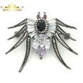 thumbnail image 2 of Jewelblings Antique Baguette Cut Pear  Oval CZ Eight-Legged Red Eyes Black Spider Brooches Pin, 2 of 5
