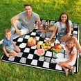thumbnail image 7 of Colored Grid Geometry Outdoor Picnic Blanket, Foldable Waterproof Beach Mat, Portable Beach Blanket for Beach Camping, Hiking, Family Concerts, 7 of 7