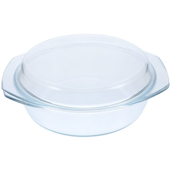 EASTIN Glass Casserole with Lid Covered Glass Casserole Dish with Handles Microwave Safe Glass Bowl