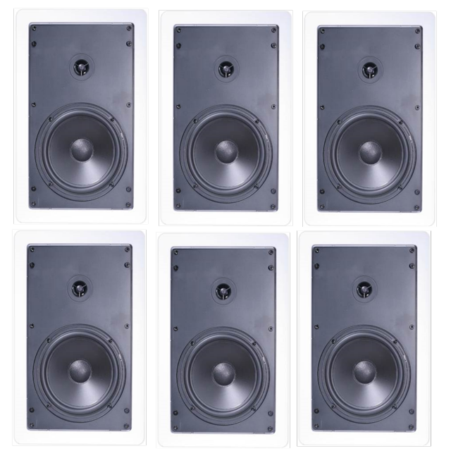 Klipsch 61/2" 2 Way Natural Surround Sound inwall Speaker System (Set