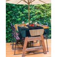 thumbnail image 3 of Fsddascl Navy Blue Boho Orange Outdoor Tablecloth - 60x102 Inch Rectangle Dining Table Cover, Geometric Circle Abstract Art Waterproof Outdoor Table Cloth with Umbrella Hole & Zipper for Patio, 3 of 7