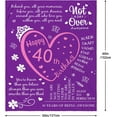 thumbnail image 6 of 40th Birthday Gifts Women Throw Blankets, 40th Birthday Gift Ideas, 40th Birthday Decorations, Gifts for Women Turning 40, Gifts for 40 Year Old, Best Birthday Present 1982-50" x60 Blanket, 6 of 7