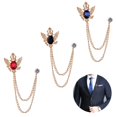 thumbnail image 1 of 3 piezas, broche, insignia, broche de cadena, 1 of 4