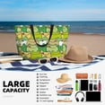 thumbnail image 5 of Pofeuu Cartoon Frog Print Beach Bag,Waterproof Sandproof Beach Tote Bag, Large Capacity Foldable Beach Bags for Women, 5 of 7