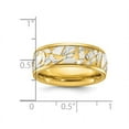 thumbnail image 3 of Mens Stainless Steel Yellow Plated Ceramic Fragments Inlay Band Ring (8mm), 3 of 4