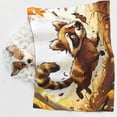 thumbnail image 6 of Yiaed Autumn Raccoon In Forest Print Dog Blankets-Cat Blanket Washable for Couch Protection,Puppy Blanket, Soft Plush Reversible Throw Furniture Protector-Medium, 6 of 8