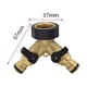 thumbnail image 2 of Apuakthei Grifo doble para lavadora, distribuidor en Y de 2 vías, adaptador de manguera de riego de latón de 3/4" y 1/2", conector en Y con 2 divisores de manguera para el hogar, jardín y exteriores., 2 of 4