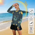 thumbnail image 5 of FORMRS Womens Long Sleeve Shirts UPF 50+ Sun Protection Quick Dry Fishing Hiking Tops, Size S-2XL, Green Dragon Flowers, 5 of 8