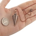 thumbnail image 3 of Bronze Metal Copper Spiritual Point Pendulum for Divination Healing Dowsing Wicca Balancing Pointed Cone Pendant Pendulum, 3 of 4
