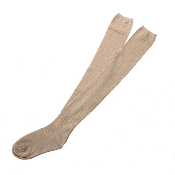 (1 pair) Over-the-knee pile socks knitted socks-khaki