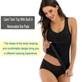 thumbnail image 4 of Women's Camisole Tank Top with Built in Bra Compression Tank Body Cami Shaper (Black, Small), 4 of 7