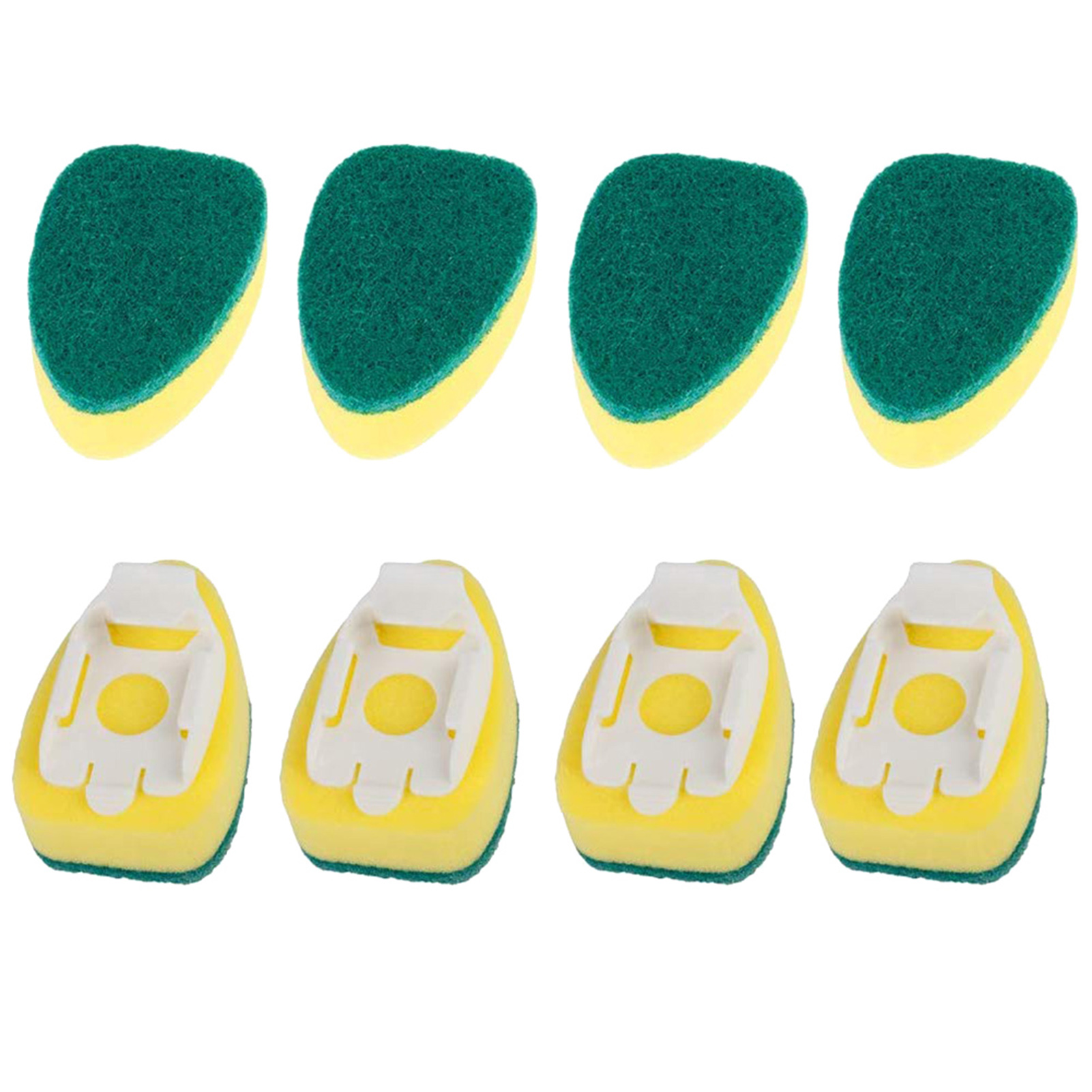 8Pcs Dishwand Refill Replacement Heads Sponge Brush Dish Scrubber Pads