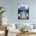 thumbnail image 3 of Stupell Industries Farmhouse Weathered Dock on Mountain Lake Canvas Art, 30 x 45, by Petals Prints Design, 3 of 8