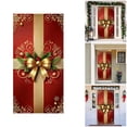 thumbnail image 2 of SIfdSeng Rideau de Porte Get it Fast Rouge et Or Enveloppé Rideau de Porte Élégant Fête d'Hiver Intérieure et Extérieure Merry Suspension de Porte, 2 of 6