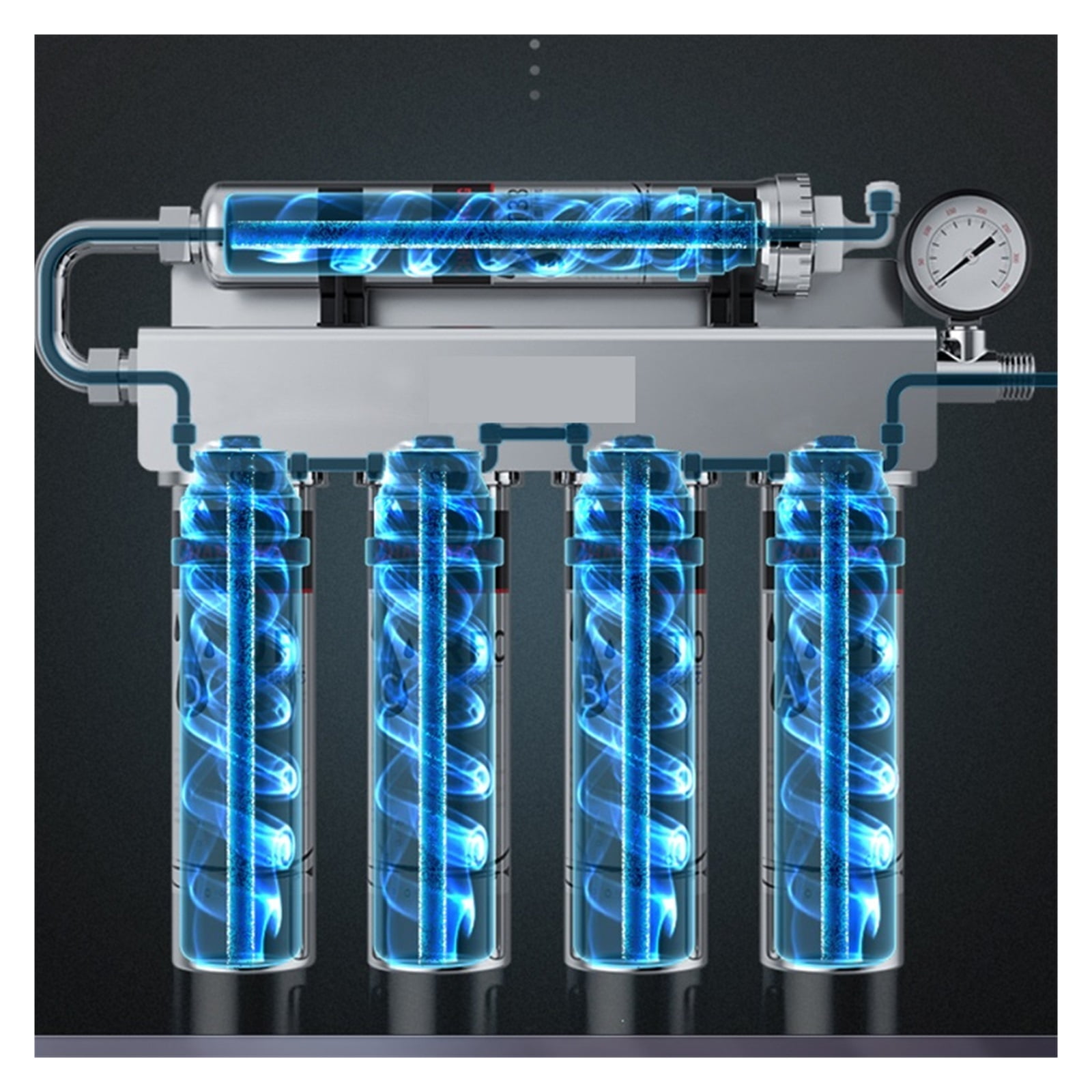 Stainless Steel UF Water Purifier Water Filtration System, Kitchen Under Sink Ultrafiltration 5 Stages Water Purifier Machine
