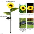 thumbnail image 6 of Sunflower Solar Lights Outdoor Garden Lights VIIWII 2 Pack LED Outside Lights for Lawn Yard Pathway, 6 of 7