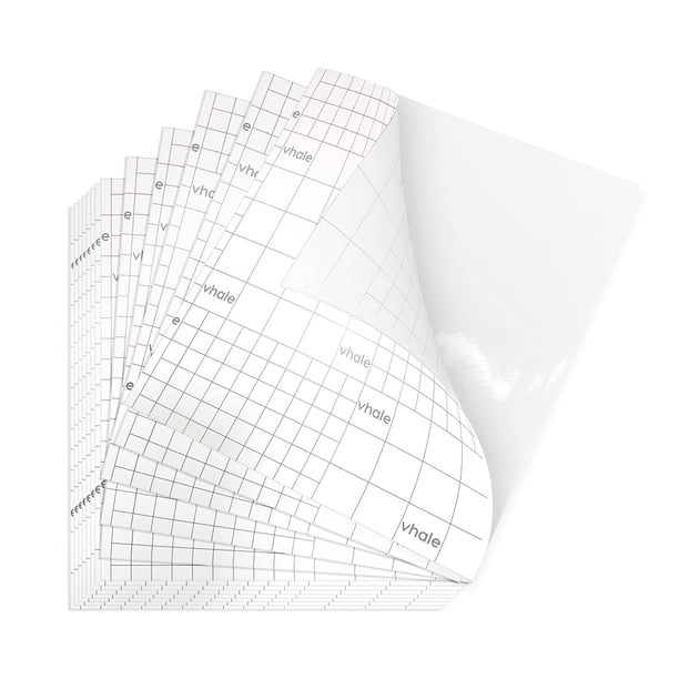 VHALE Hojas de contacto autoadhesivas transparentes brillantes para laminar, 7 x 8 pulgadas, de una sola cara para una fácil aplicación de papel, atrapasueños, manualidades para niños, 3,15 mil, paque