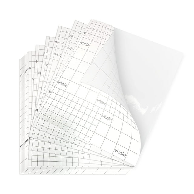 VHALE Hojas de contacto autoadhesivas transparentes brillantes para laminar, 7 x 8 pulgadas, de una sola cara para una fácil aplicación de papel, atrapasueños, manualidades para niños, 3,15 mil, paque
