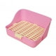 thumbnail image 3 of Caja de arena para conejos, inodoro para mascotas, bandeja de limpieza desmontable portátil, entrenamiento para ir al baño, rincón para cobayas, , rosa, 3 of 8