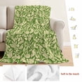 thumbnail image 5 of Green Flowers Blanket Soft Cozy Warm Throw Blanket for Couch, Plush Fuzzy Flannel Fleece Blankets for Sofa, Petals Daisy Floral Farmhouse Country Bed Blankets Lightweight Gifts for Women, 32"x48", 5 of 9