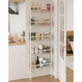 thumbnail image 5 of Behind The Door Bathroom Shelf Narrow 5-Tier, Space-Saving Slim Storage Shelf Narrow Shelving Unit for Bathroom and Kitchen White, 5 of 16